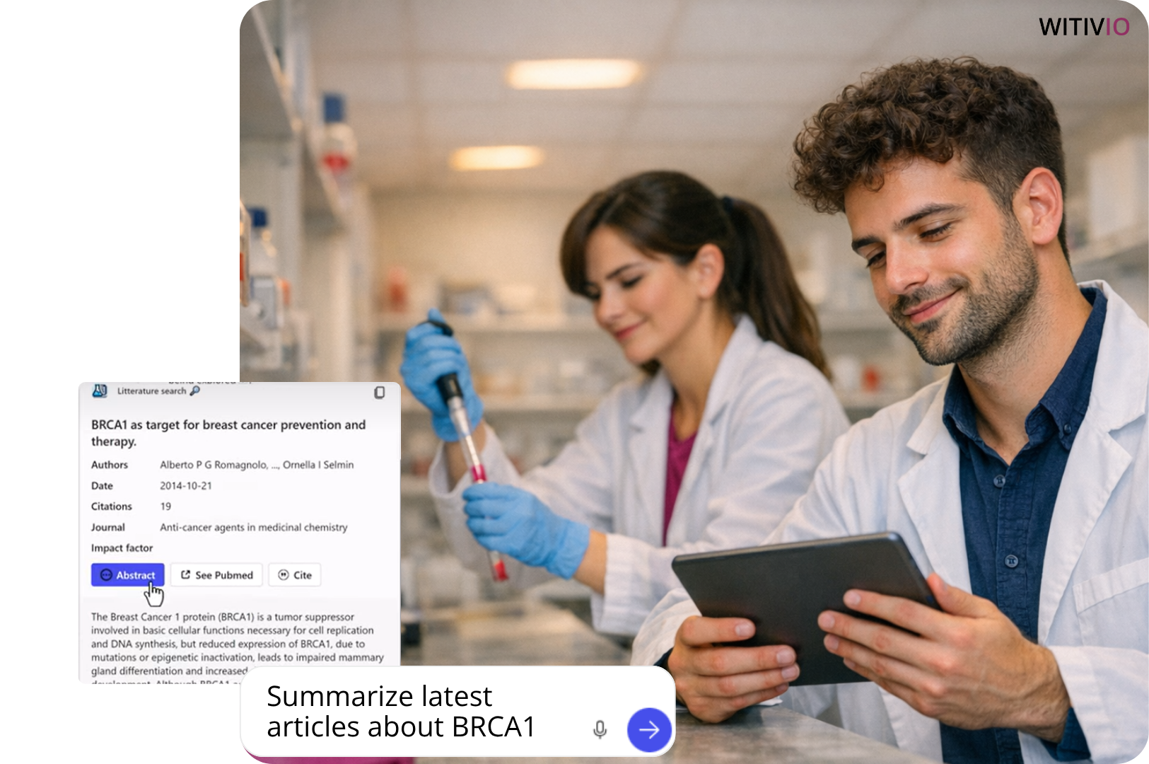 Researcher working confidently in a warm modern office